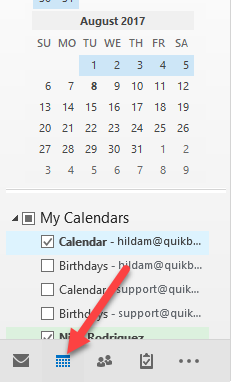 how to share calendar in outlook 2017